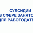 Субсидия в сфере занятости - Бикинский район